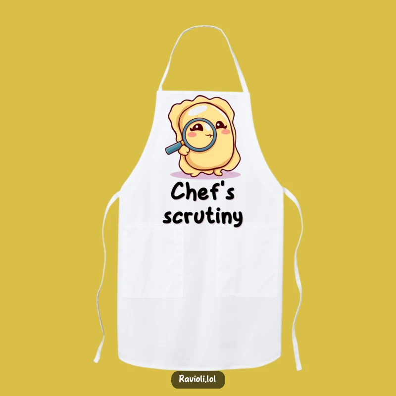 Funny Detective Ravioli Apron: Pasta's Keen Eye, Chic Funny Gift for Cooks