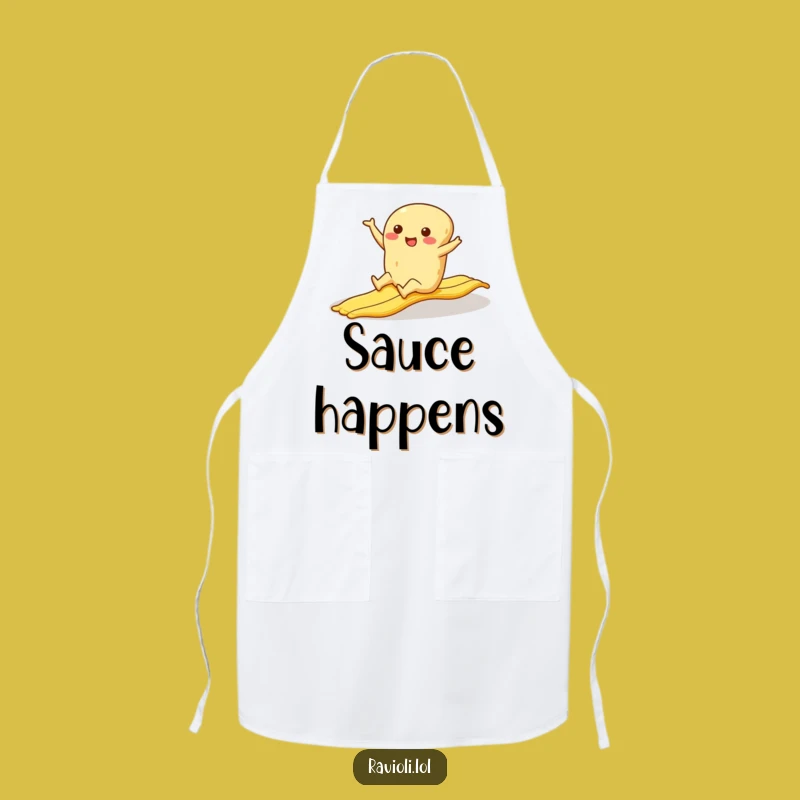 Funny Ravioli Banana Slip Apron: Kitchen Comedy and Cooking Fun Gift