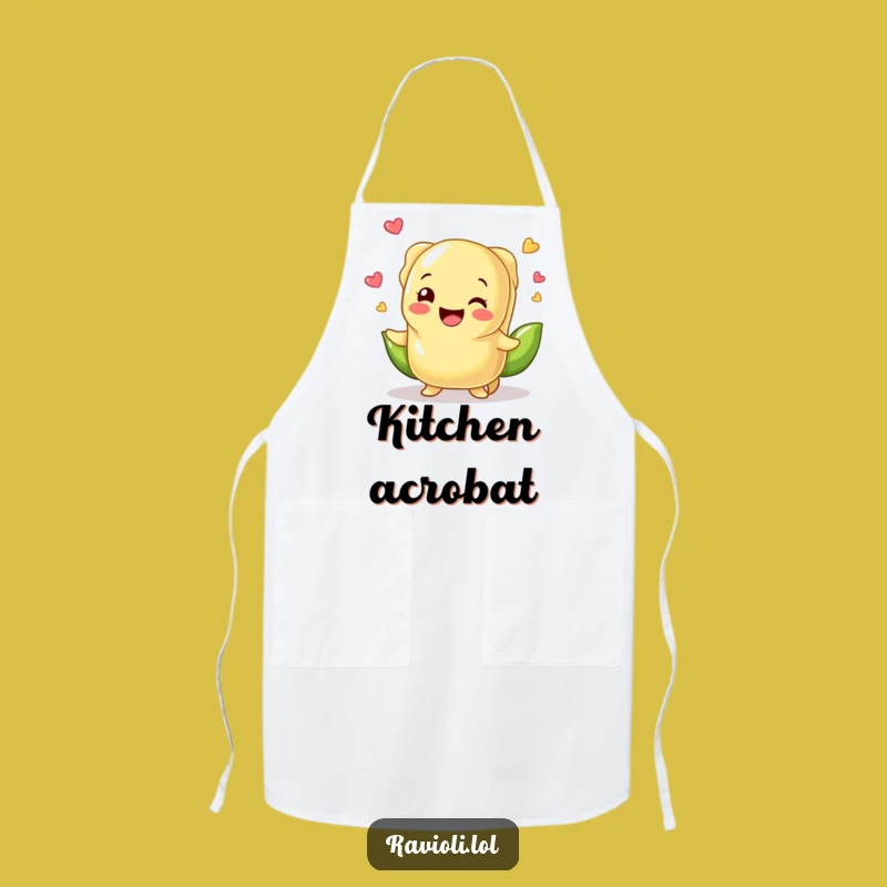 Funny Ravioli Juggling Peas Apron - Chef's Hilarious Kitchen Companion Gift