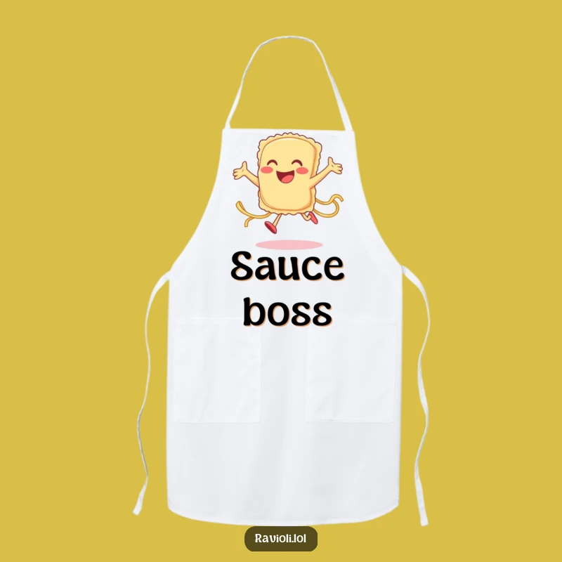 Funny Ravioli Jump Apron: Joyful Pasta Chef Apron, Perfect Gift