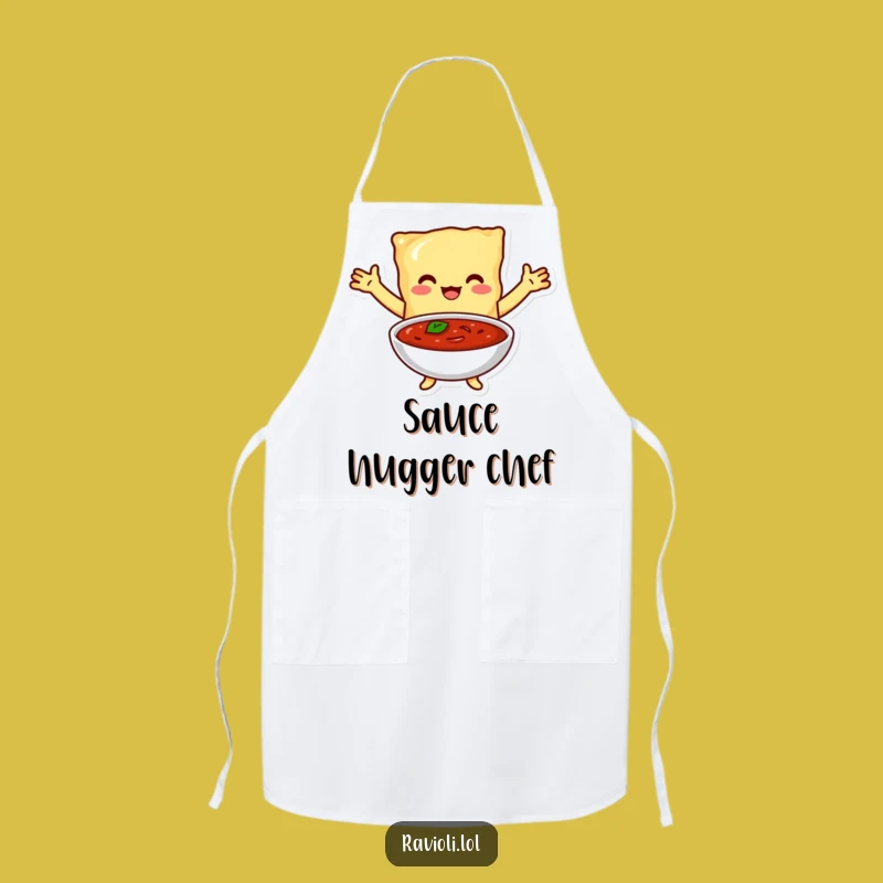 Funny Ravioli Marinara Embrace Apron - Kitchen Smock for Sauce Fans