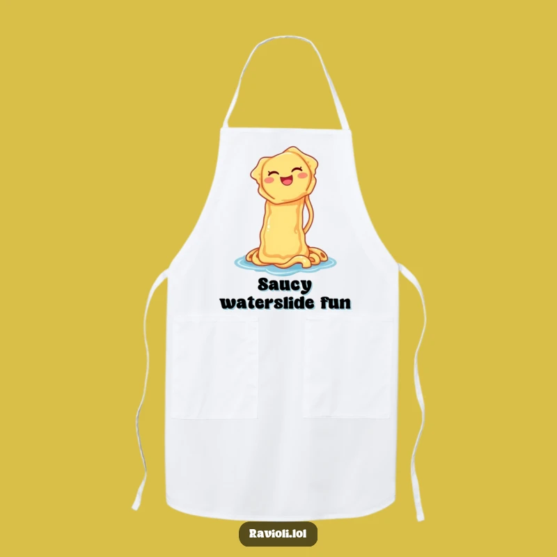 Funny Ravioli Waterslide Apron: Cook with Joy and Pasta Playfulness