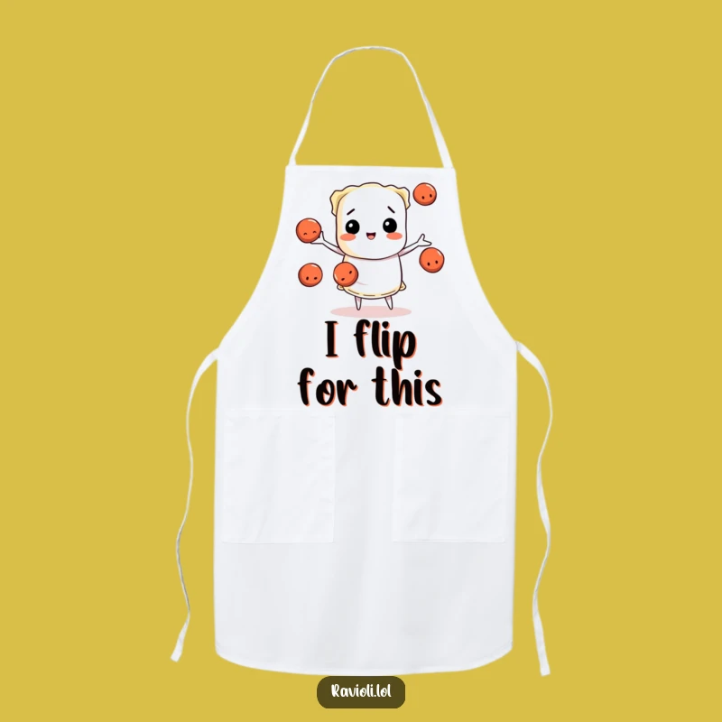Funny Ravioli Apron: Hilarious Juggling Meatballs Chef, Kitchen Fun Gift
