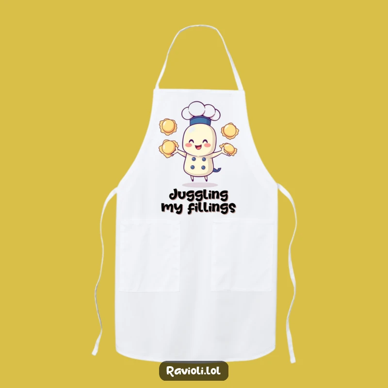 Funny Ravioli Chef Apron: Juggling Pasta Fun - Protect & Amuse Funny Gift
