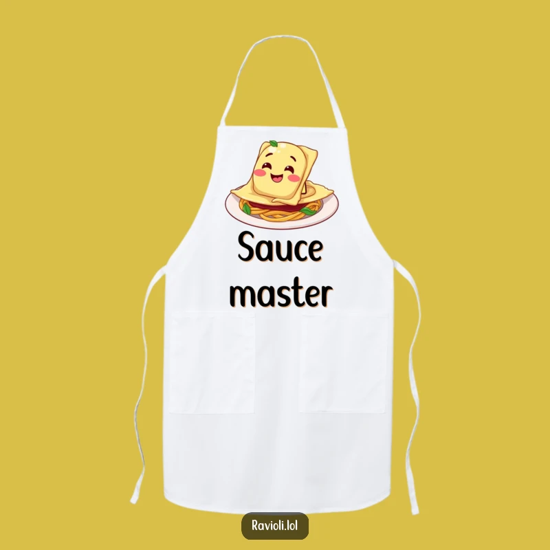 Funny Ravioli Plate Apron: Chef's Fun Protector for Pasta Lovers