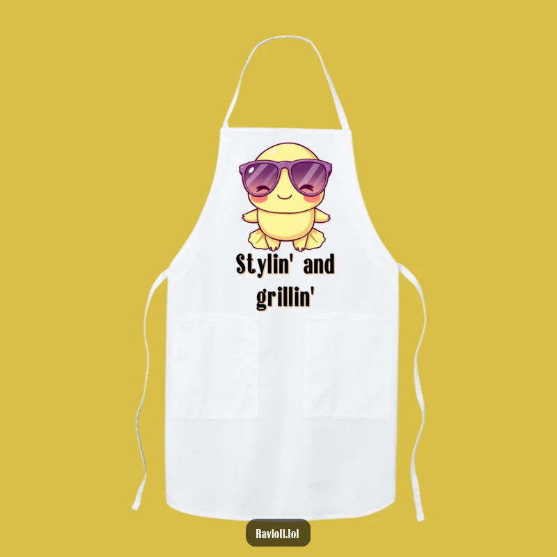 Funny Cool Ravioli Sunglasses Apron - Chef's Winking Kitchen Style