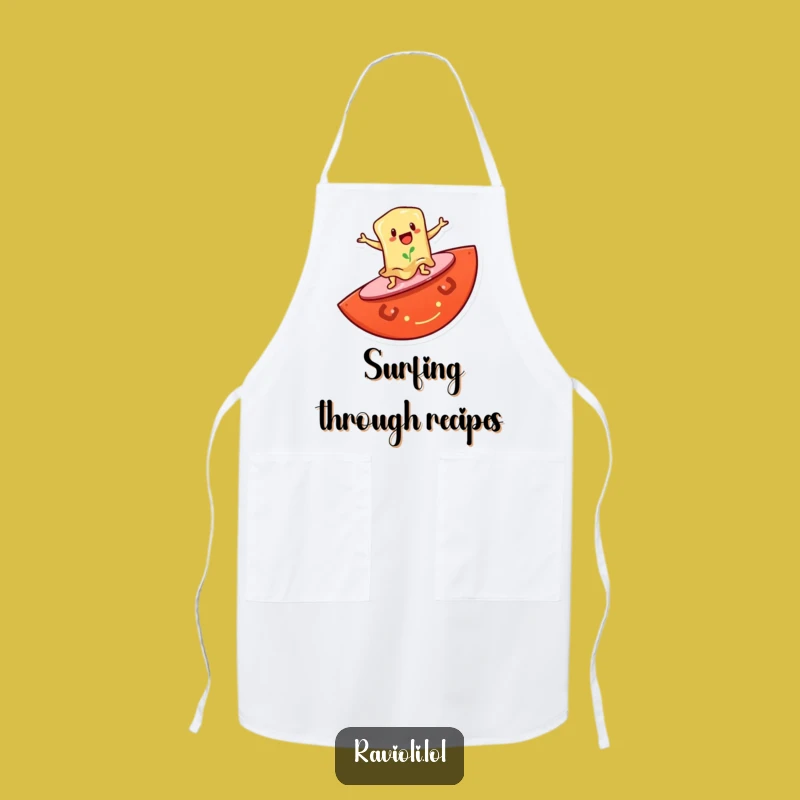 Funny Ravioli Surf Apron: Cook with Hilarious Beachy Vibes