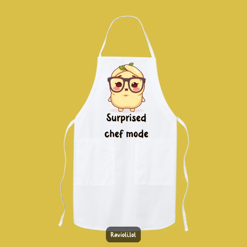 Funny Ravioli Glasses Apron: Kitchen Curiosity, Practical Humorous Gift