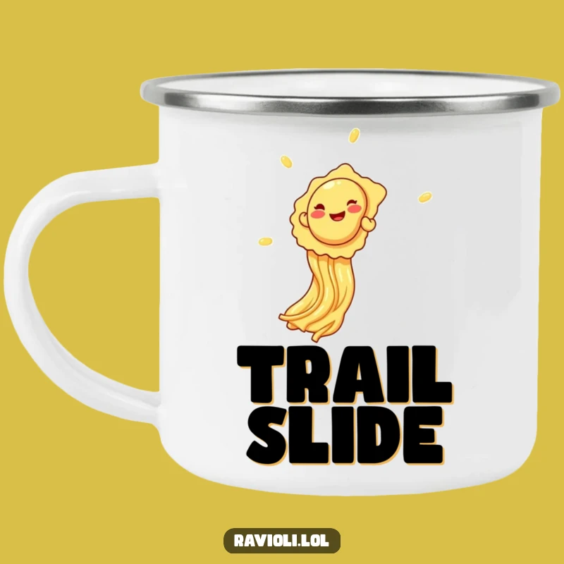 Funny Giggle Ravioli Camping Mug: Adventure Play with This Deliciously Funny Gift