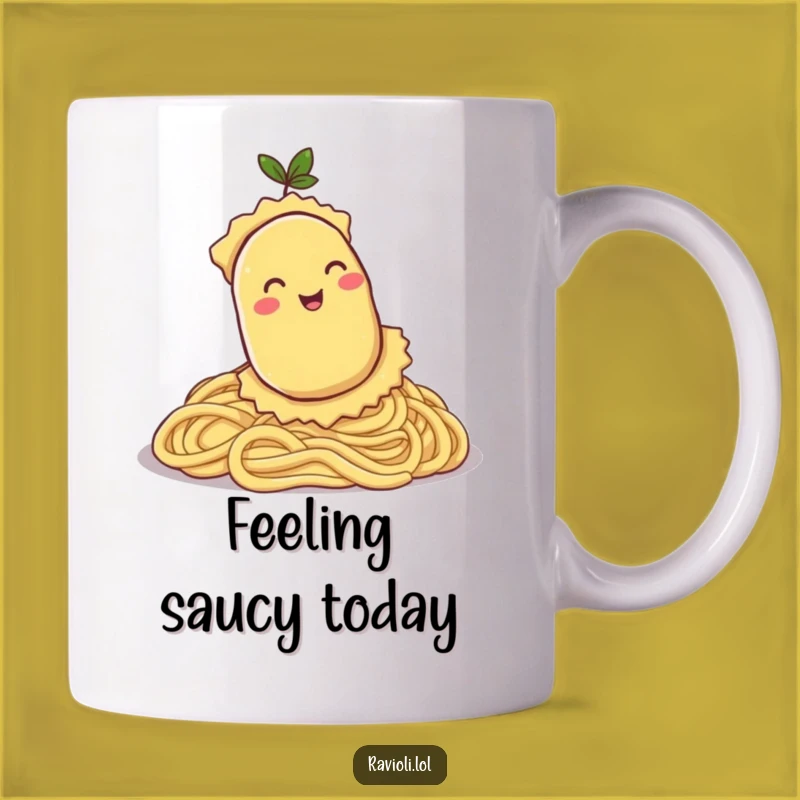 Funny Ravioli Rolling Pasta Hill Mug - Hilarious Carbo-Loading Coffee Gift