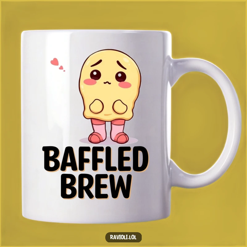 Funny Ravioli Mismatched Socks Mug - Confused Pasta Lover's Gift