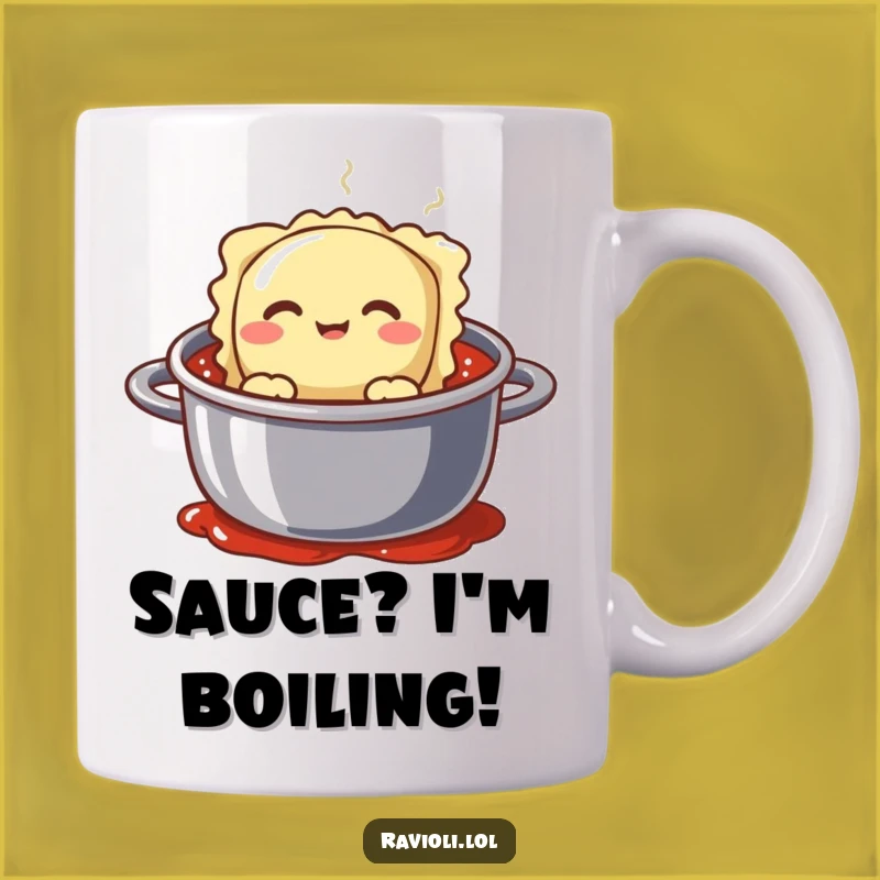 Funny Ravioli Pot Peek Funny Mug - The Perfect Silly Face Gift