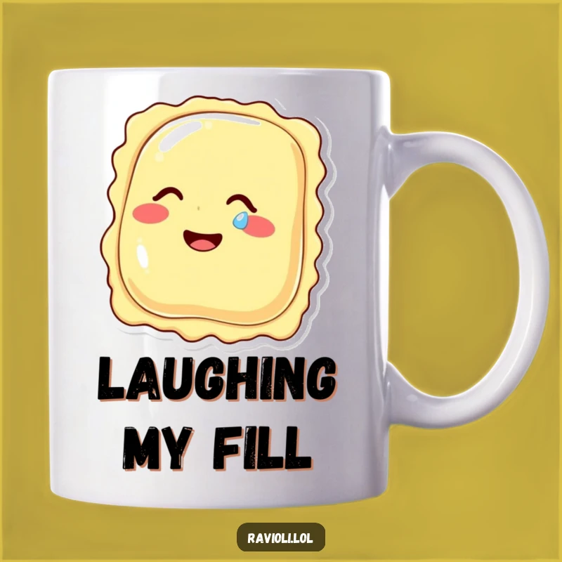 Funny Ravioli Giggling Tear Mug - Hilarious Emotionally Resonant Gift