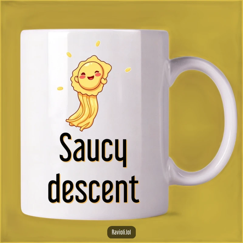 Funny Giggle Ravioli Slide Mug: Hilarious & FunNY Gift for Pasta & Play Lovers!