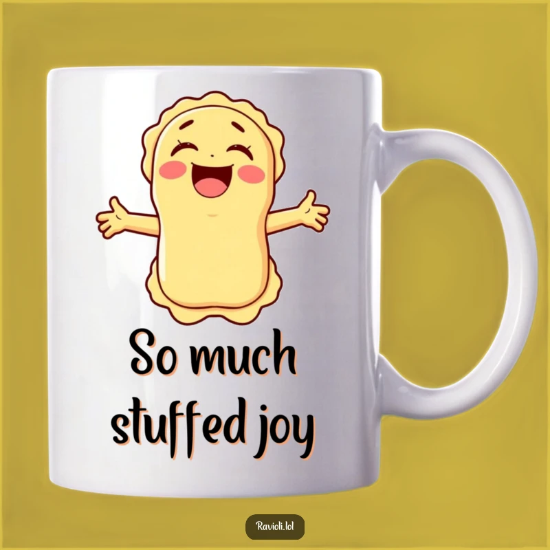 Funny Laughing Ravioli Mug - Hilarious Italian Foodie Gift for Joyful Mornings