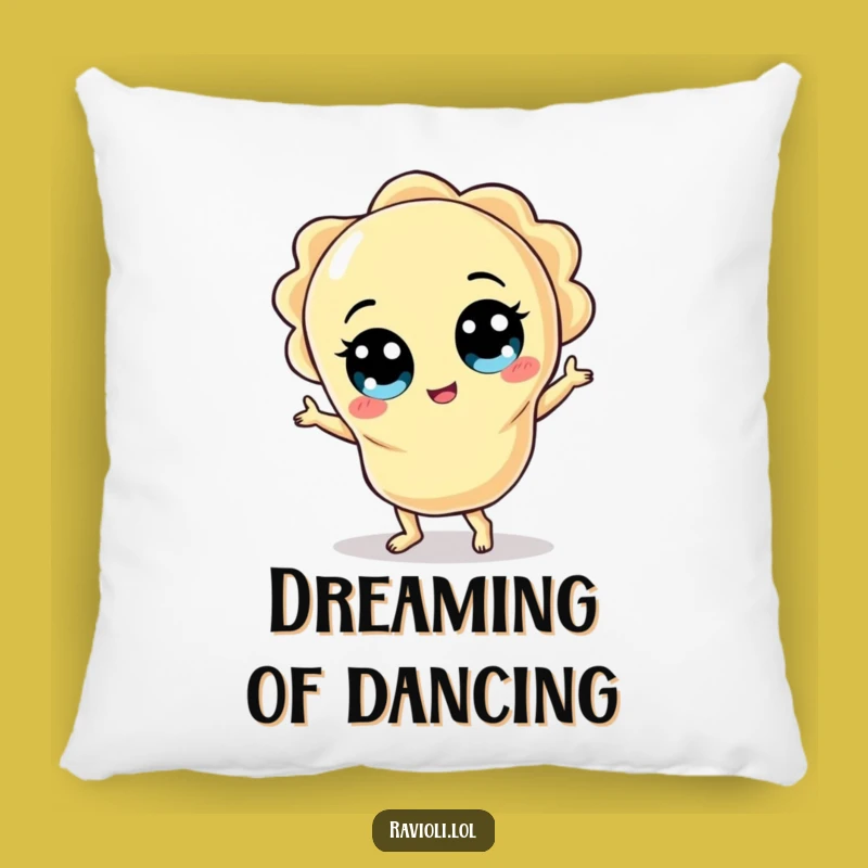 Funny Dancing Ravioli Pillow: Cuddle Up with a Groovy Pasta Pal