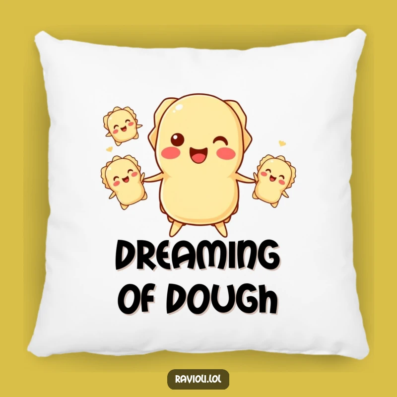 Funny Ravioli Juggling Pillow - Cozy Pasta Pal Accent!