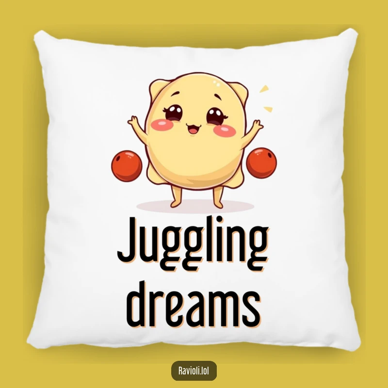 Funny Juggling Ravioli Pillow: Snuggle with This Comfy & Hilarious Funny Gift