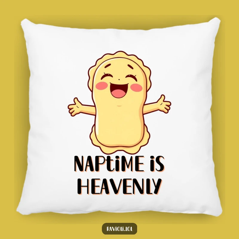 Funny Laughing Ravioli Pillow - Cozy & Hilarious Comfort for Your Couch