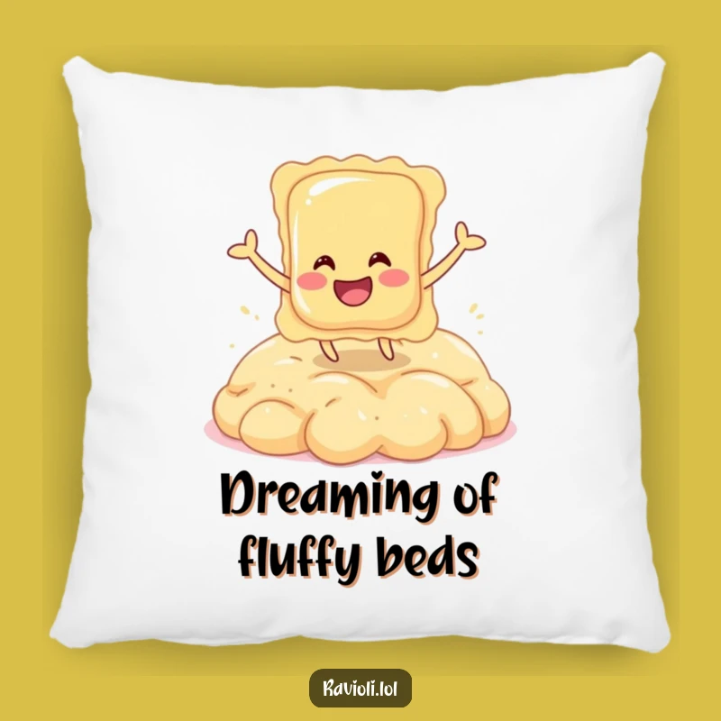 Funny Ravioli Dough Bounce Pillow: Cozy Up with Italian Cheer