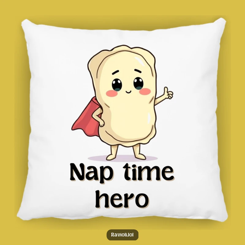 Funny Ravioli Hero Pillow: Cozy Comfort for Your Inner Superhero