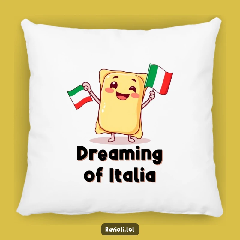Funny Ravioli Italy Pillow: Comfy Pasta Pal Flag Pillow, Great Gift