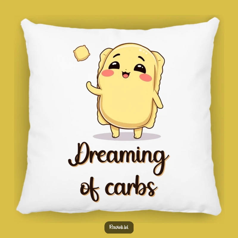 Funny Ravioli Pillow: Cozy Cushion for Pasta Lovers