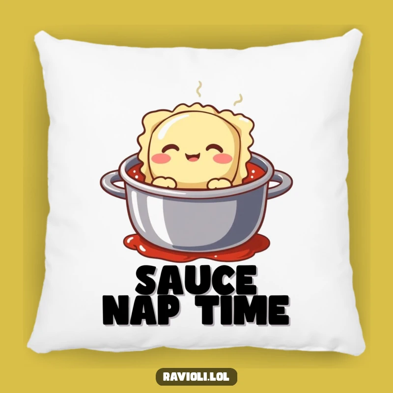Funny Ravioli Pot Peek Pillow - Cozy & Hilarious Silly Face Accent