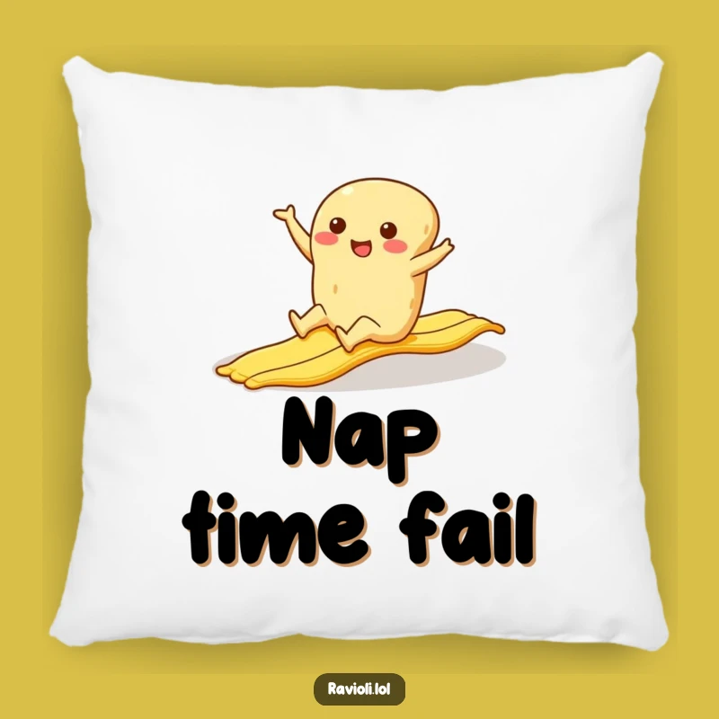 Funny Ravioli Banana Slip Pillow: Comfy and Hilarious Cartoon Decor Gift