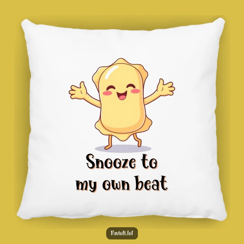 Funny Dancing Ravioli Pillow - Cozy & Hilarious Comfort for Your Home
