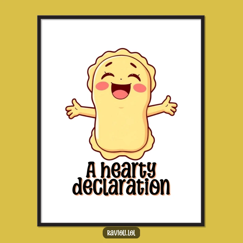 Funny Laughing Ravioli Digital Art - Instant Hilarious Wall Decor Download