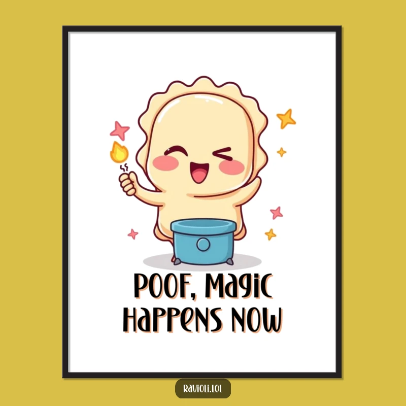 Funny Ravioli Magic Digital Print: Instant Hilarious Wall Art