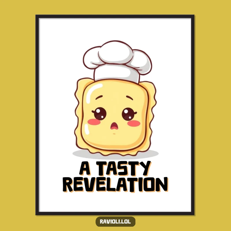 Funny Surprised Ravioli Digital Art - Instant Hilarious Wall Decor Download