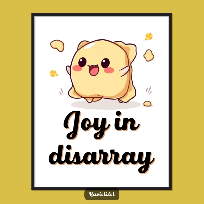 Funny Tripping Ravioli Digital Art - Printable Pasta Mishap!