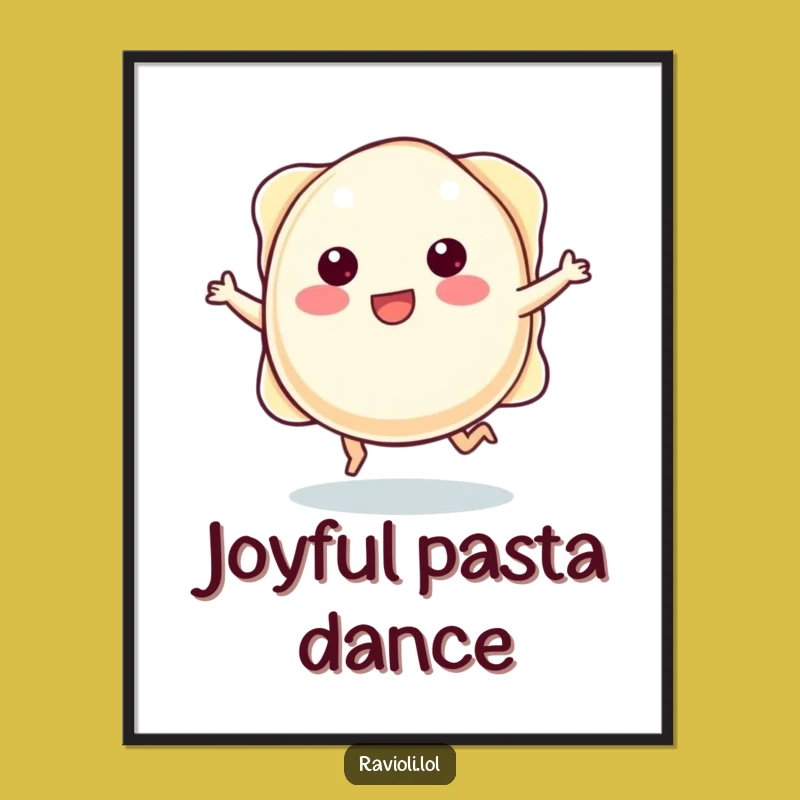 Funny Skipping Ravioli Digital Art: Instant Joy for Your Space
