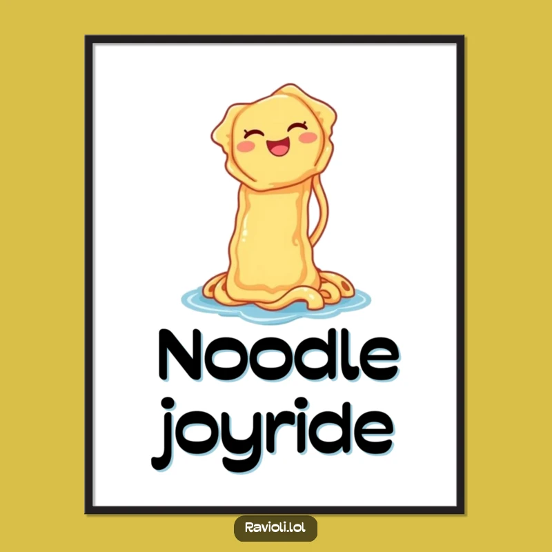 Funny Ravioli Waterslide Digital Art: Instant Download for Kitchen Fun