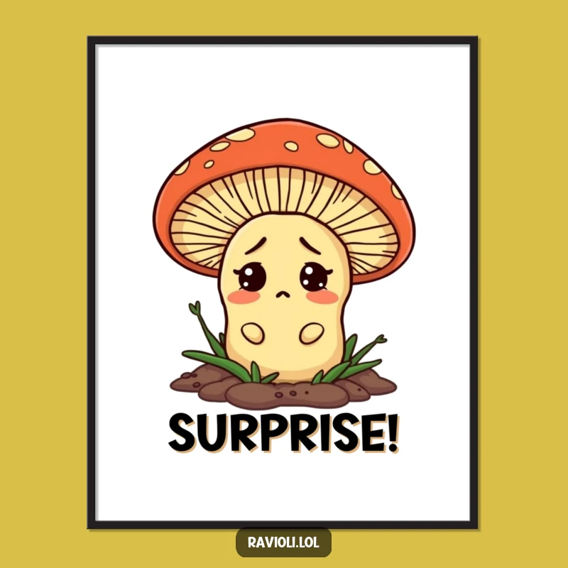 Funny Confused Ravioli Digital Art: Instant Download Surprise & Hilarious Funny Gift!