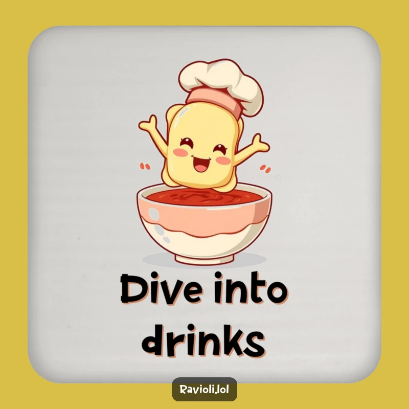 Funny Chef Ravioli Coasters: Protect Surfaces with This Hilarious Funny Gift Set