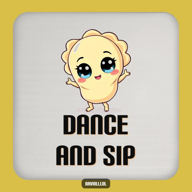 Funny Dancing Ravioli Coaster: Protect Surfaces with Pasta Moves