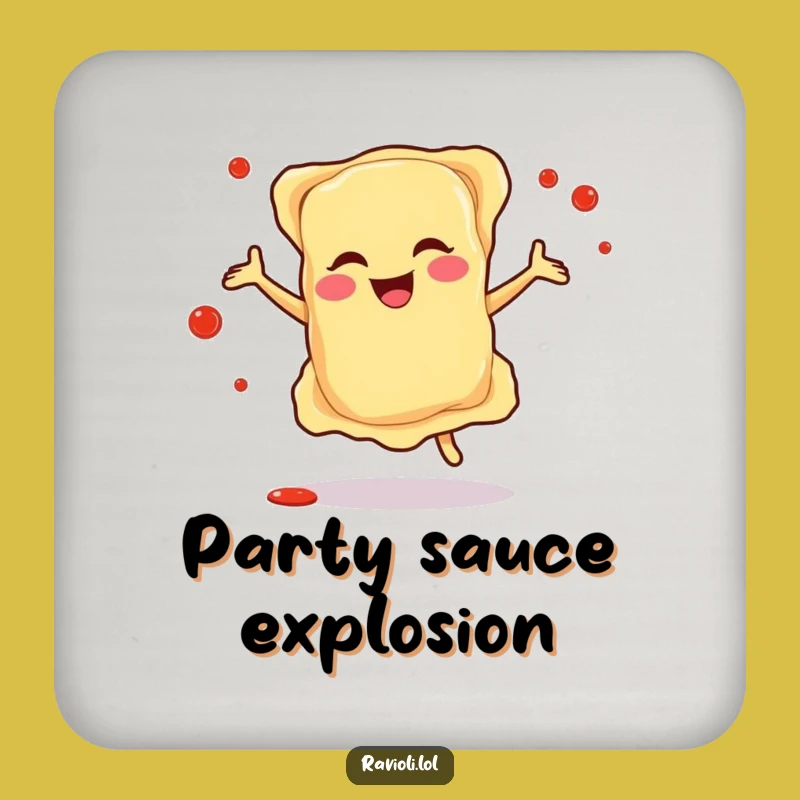 Funny Ravioli Dance Coaster Set - Italian Party Table Protect Gift