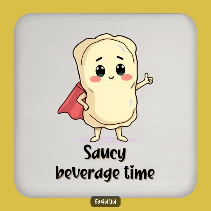 Funny Ravioli Hero Coaster: Protect Surfaces with Super Style