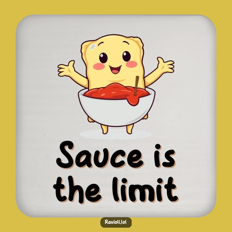 Funny Ravioli Marinara Coaster Set - Italian Sauce Table Protect Gift