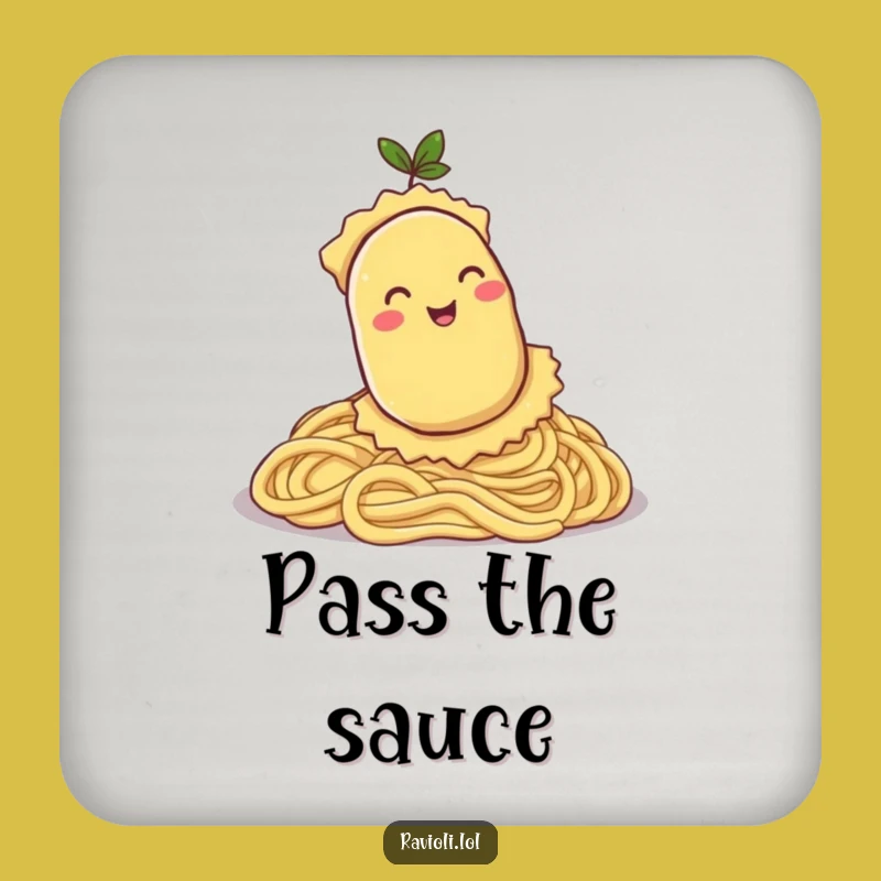 Funny Ravioli Pasta Hill Coaster - Protect Surfaces with Humor Funny Gift