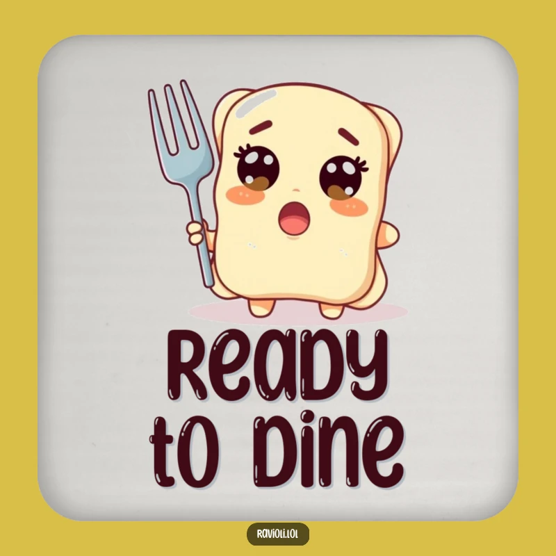 Funny Ravioli Coaster: Hilarious Surprise Fork, Table Protection Gift