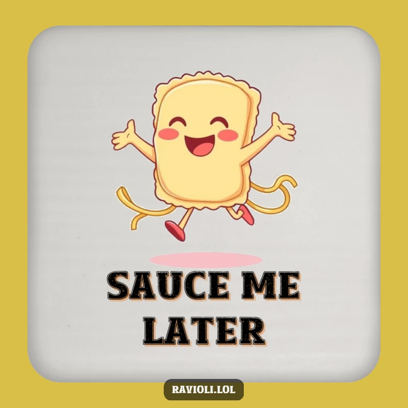 Funny Ravioli Jump Coaster: Protect Surfaces with Pasta Pal Art, Gift