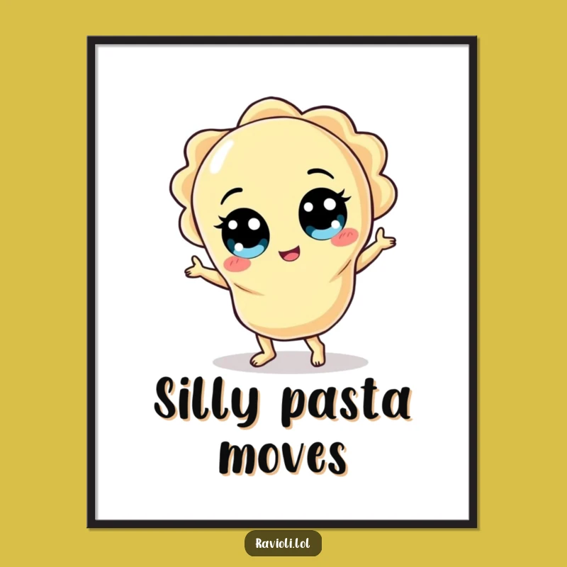 Funny Dancing Ravioli Poster: Bring the Party to Your Walls
