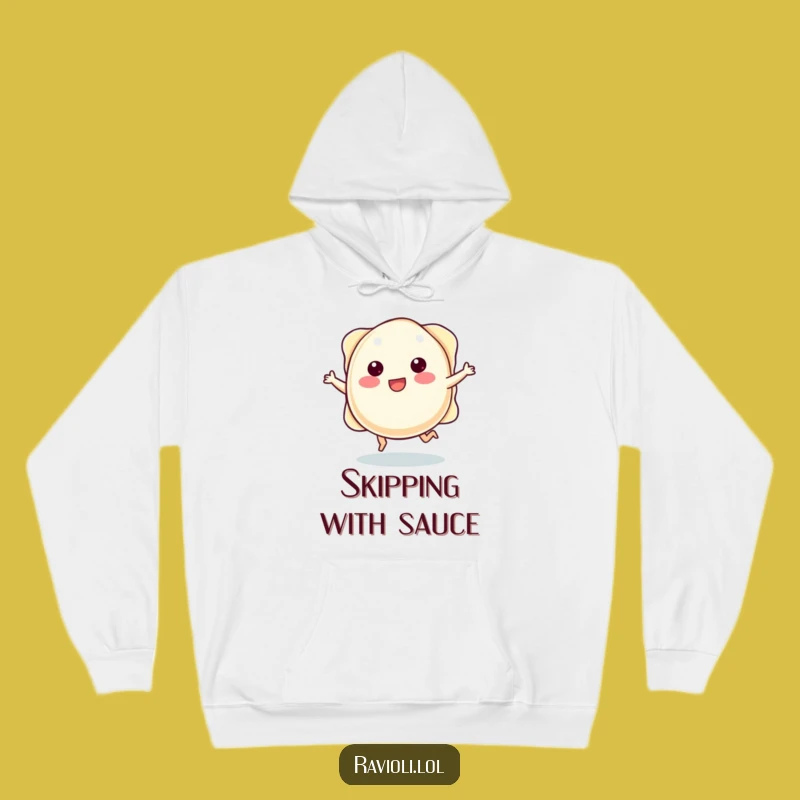 Cozy Funny Skipping Ravioli Hoodie: Warmth & Whimsy Included