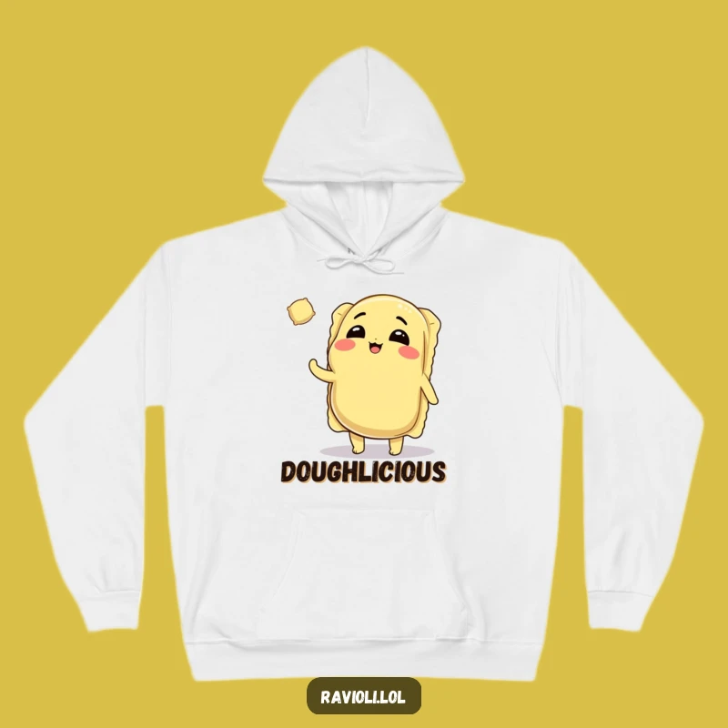 Cozy Funny Ravioli Hoodie: Warm Pasta Character for Comfort