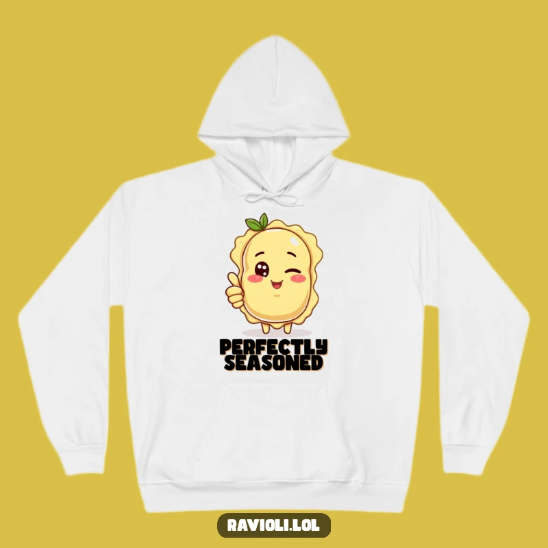 Funny Ravioli Wink Thumbs Up Hoodie: Cozy Comfort with Cartoon Charm Gift