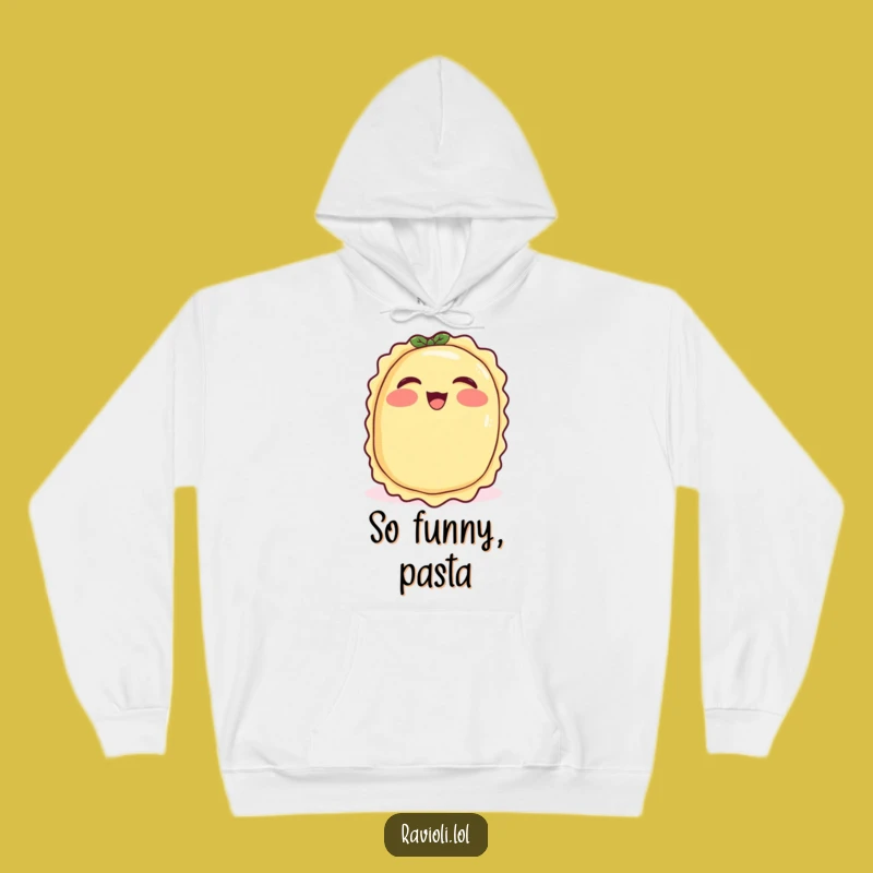 Funny Giggling Ravioli Hoodie: Cozy Italian Pasta Joy, Ultimate Comfort Humorous Gift